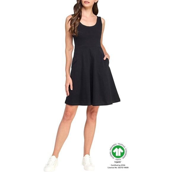 Women's Organic Cotton Tank Dress Sleeveless Pockets Casual X-Large - Picture 7 of 7